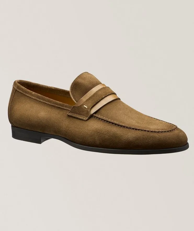 Daniel Double-Strap Suede Loafers