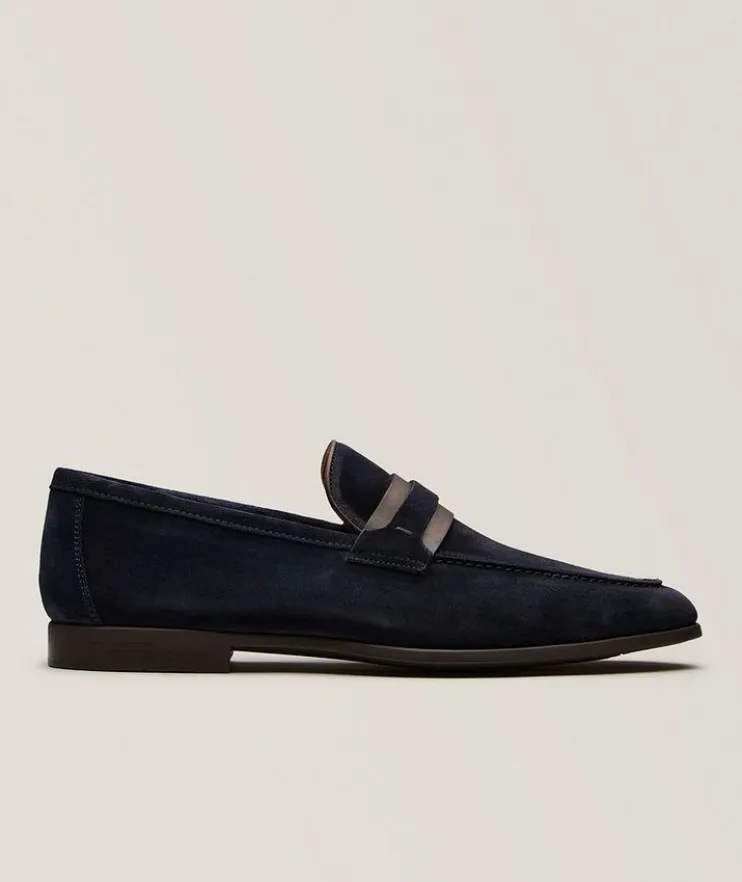 Daniel Suede & Leather Penny Loafers