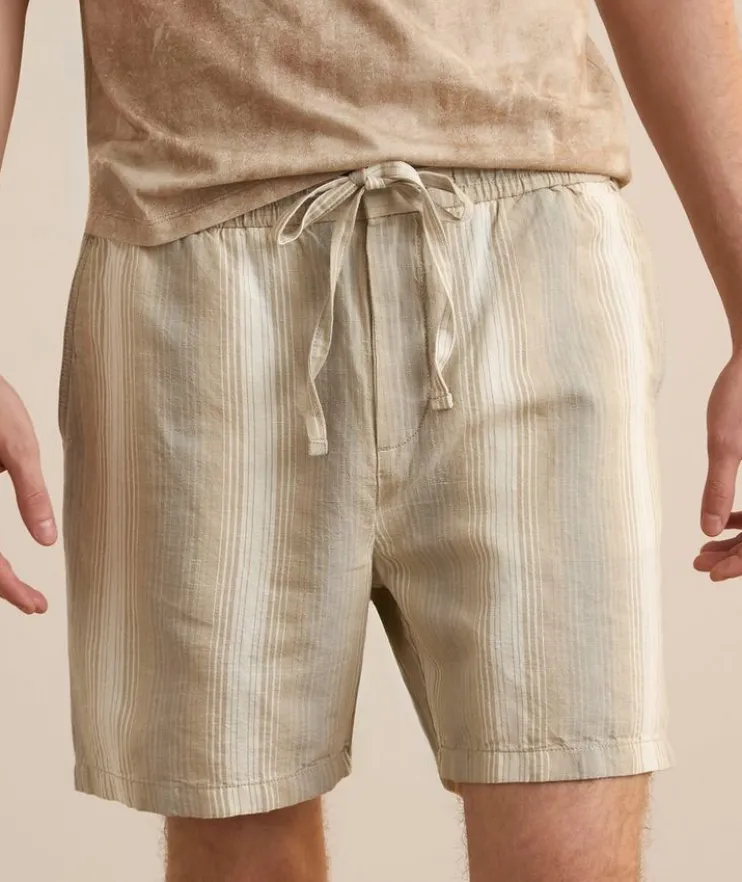 David Striped Drawstring Shorts