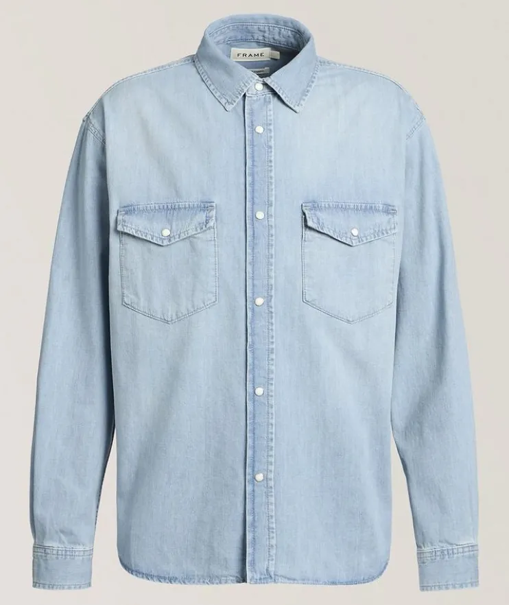 Denim Modern Western Shirt