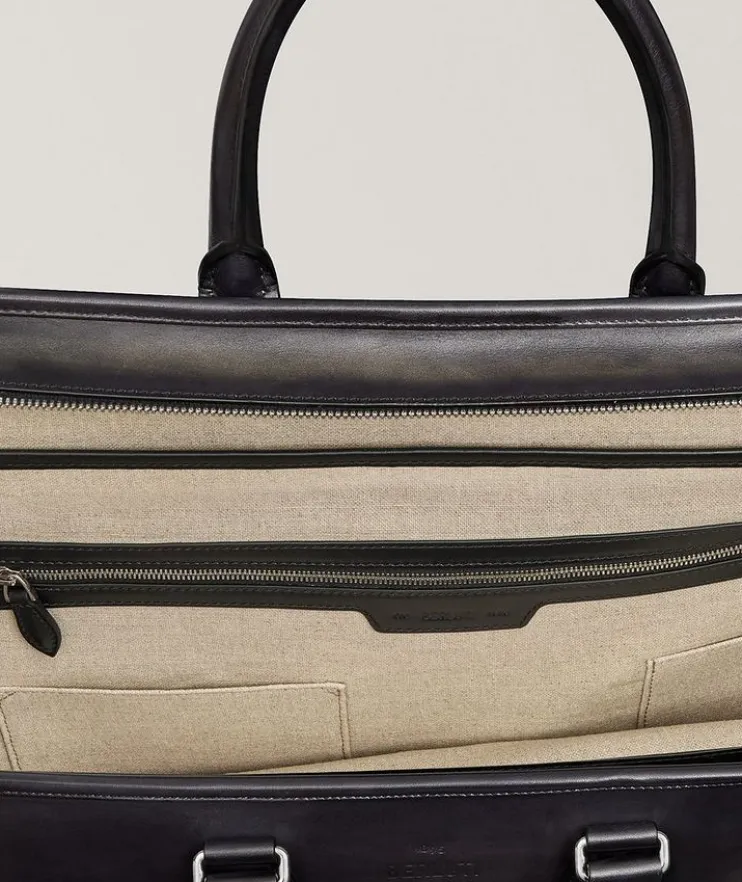 Deux Jours Leather Briefcase