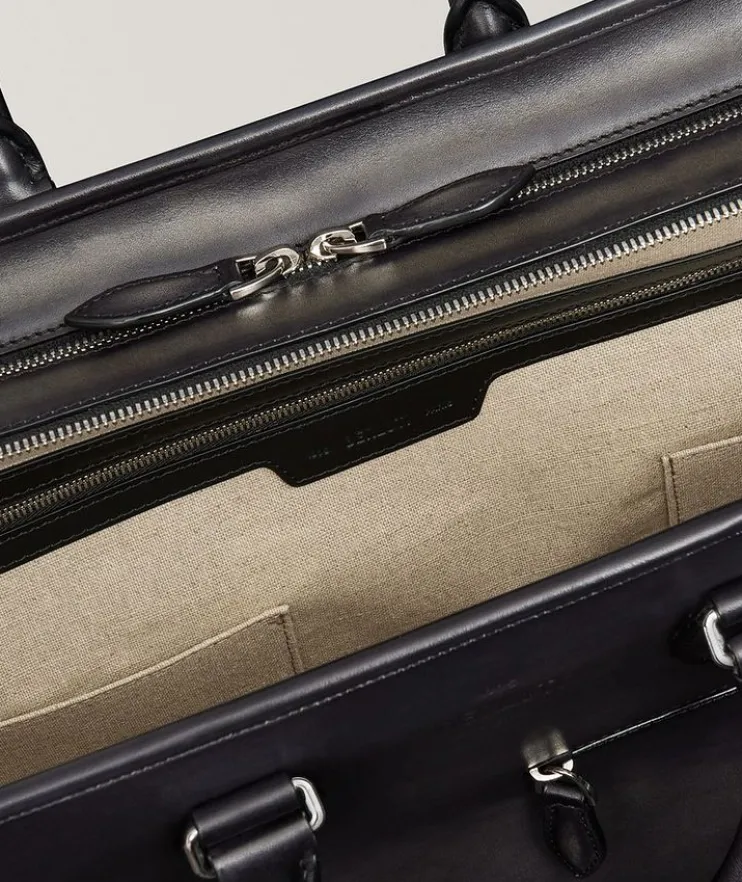 Deux Jours Leather Briefcase