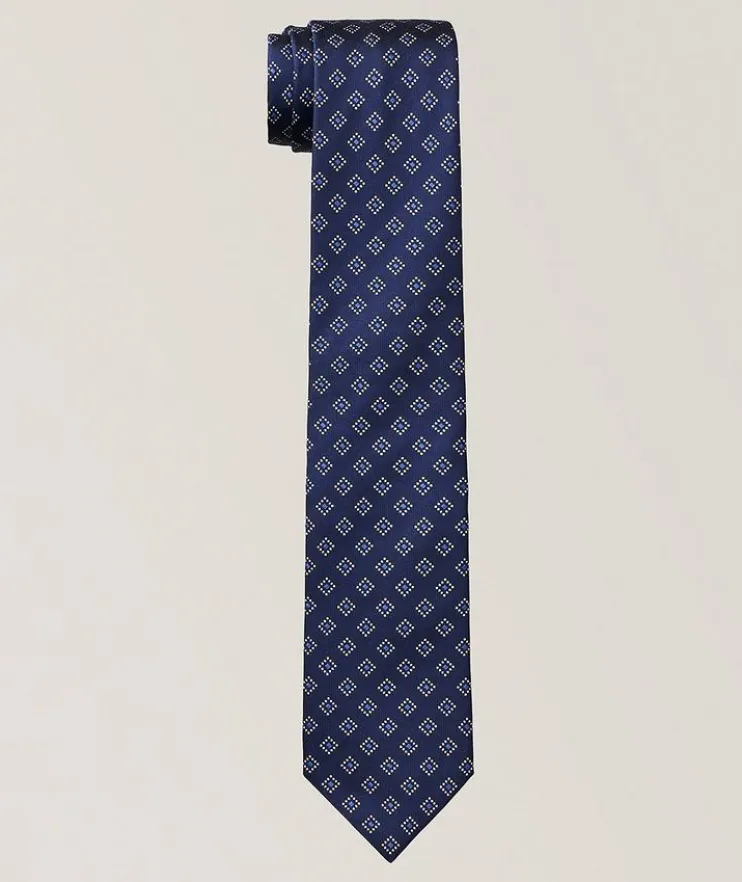 Diamond Motif Silk Tie