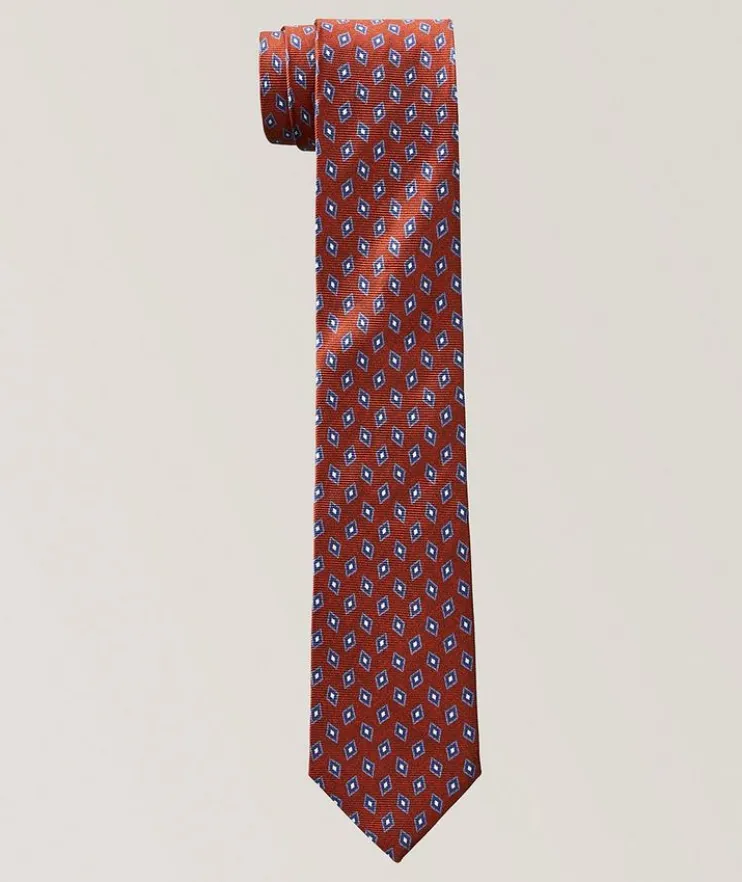 Diamond Motif Silk Tie