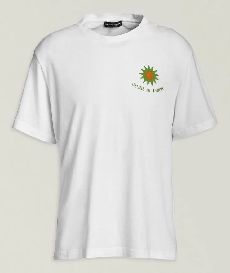 Dinis Printed Cotton-Linen T-Shirt