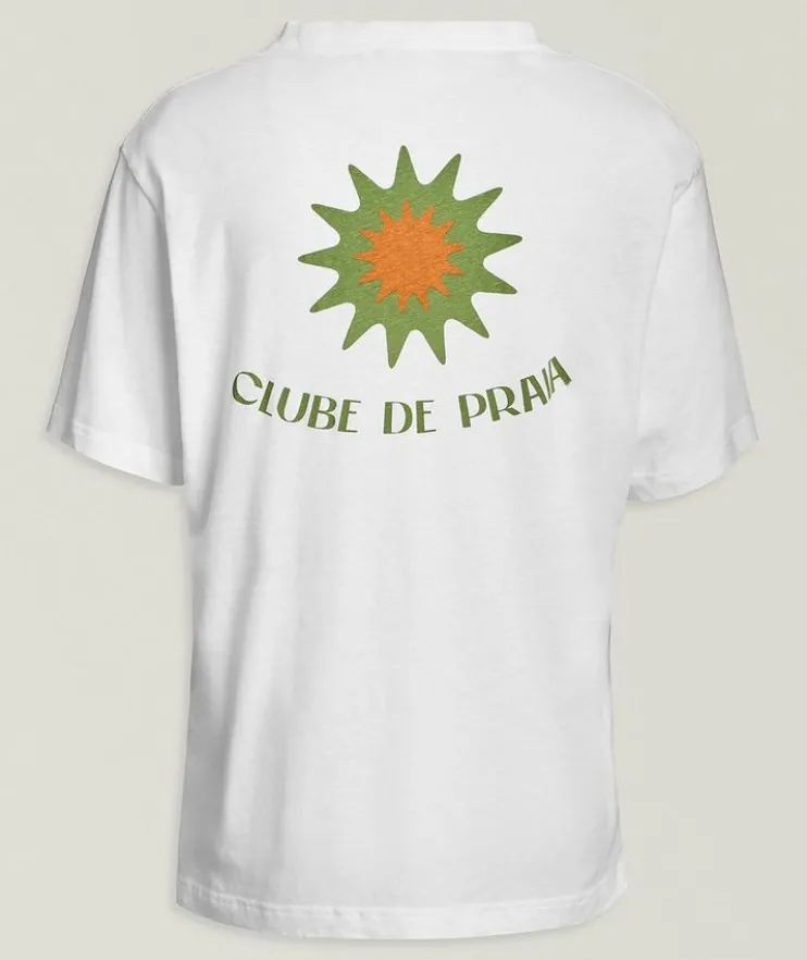Dinis Printed Cotton-Linen T-Shirt