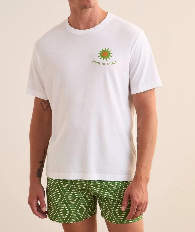 Dinis Printed Cotton-Linen T-Shirt