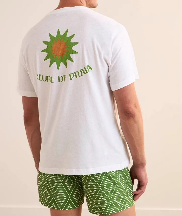 Dinis Printed Cotton-Linen T-Shirt