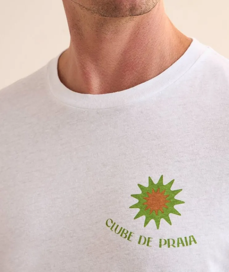 Dinis Printed Cotton-Linen T-Shirt