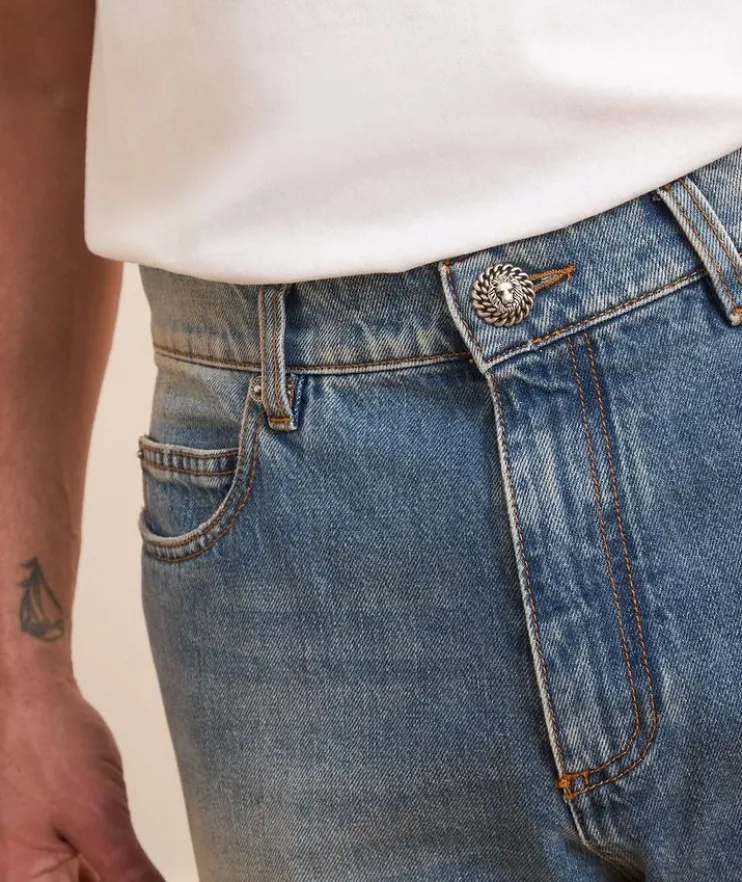 Distressed Loose-Fit Jeans