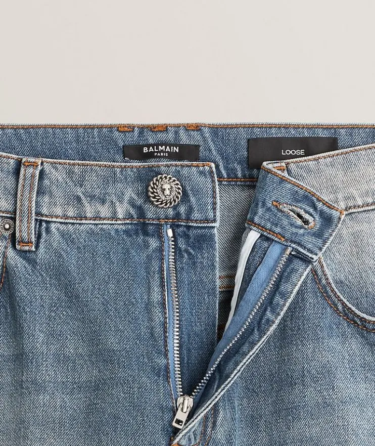 Distressed Loose-Fit Jeans