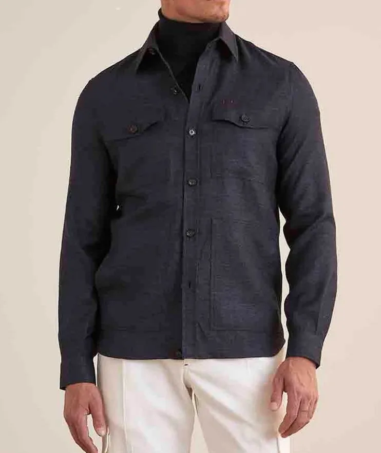 Donegal Silk-Linen-Wool Overshirt