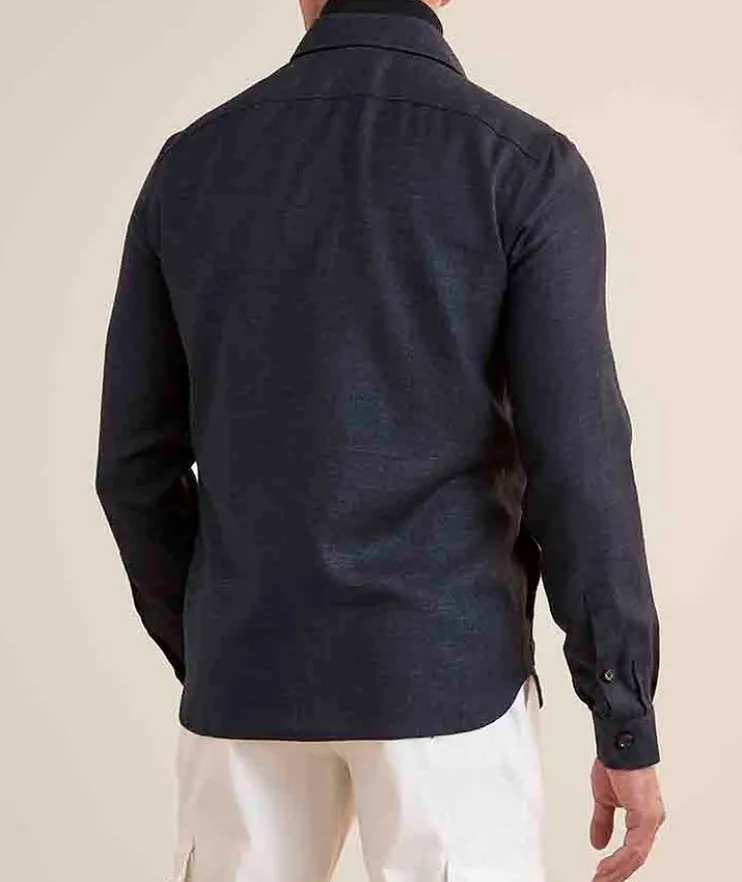 Donegal Silk-Linen-Wool Overshirt