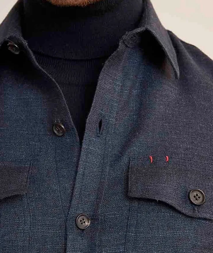 Donegal Silk-Linen-Wool Overshirt