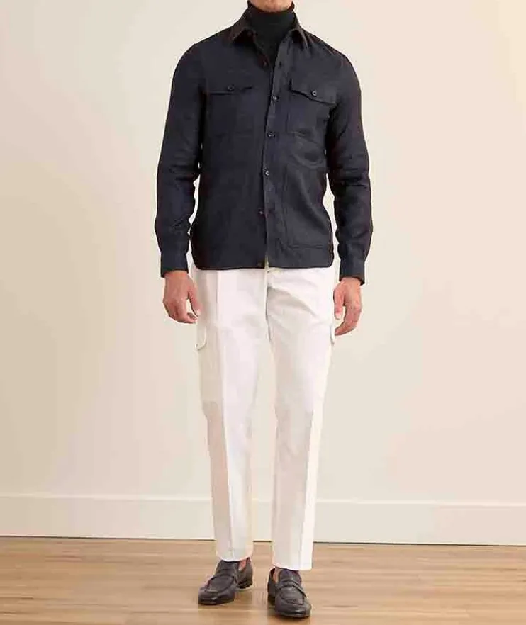 Donegal Silk-Linen-Wool Overshirt
