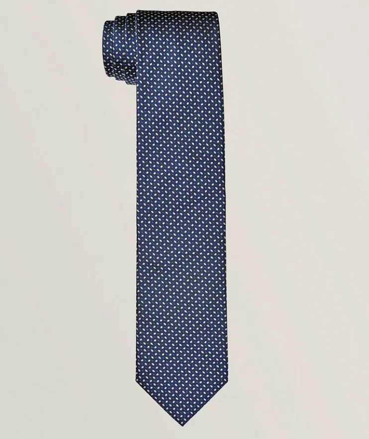 Dot Silk-Cotton Tie