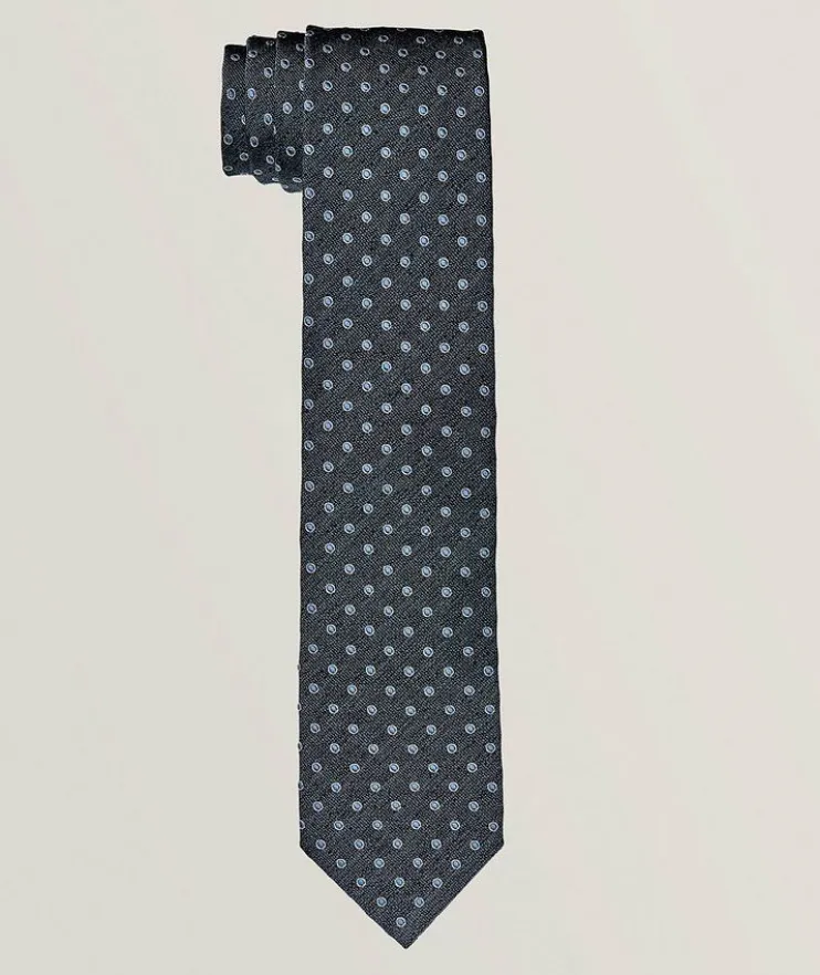 Dot Silk-Cotton Tie