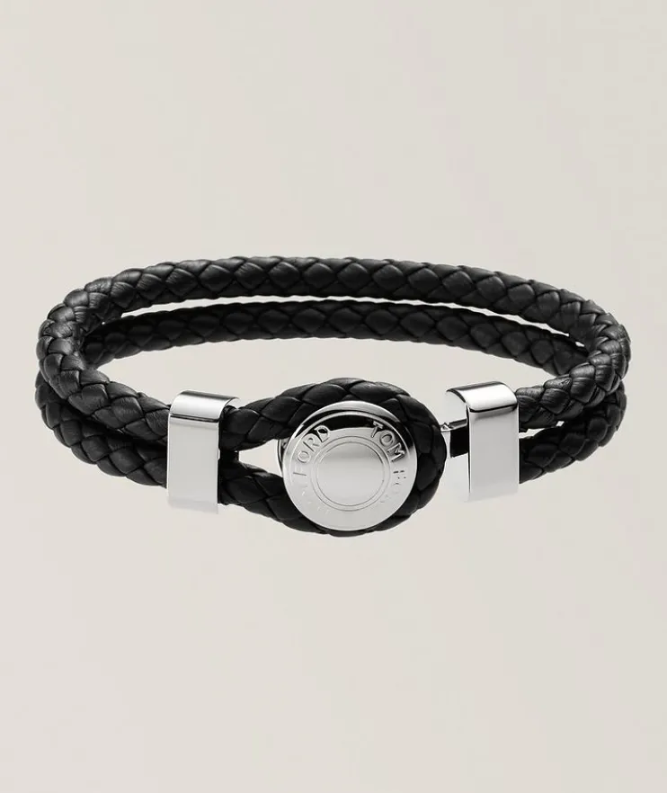 Double Braided Leather Bracelet