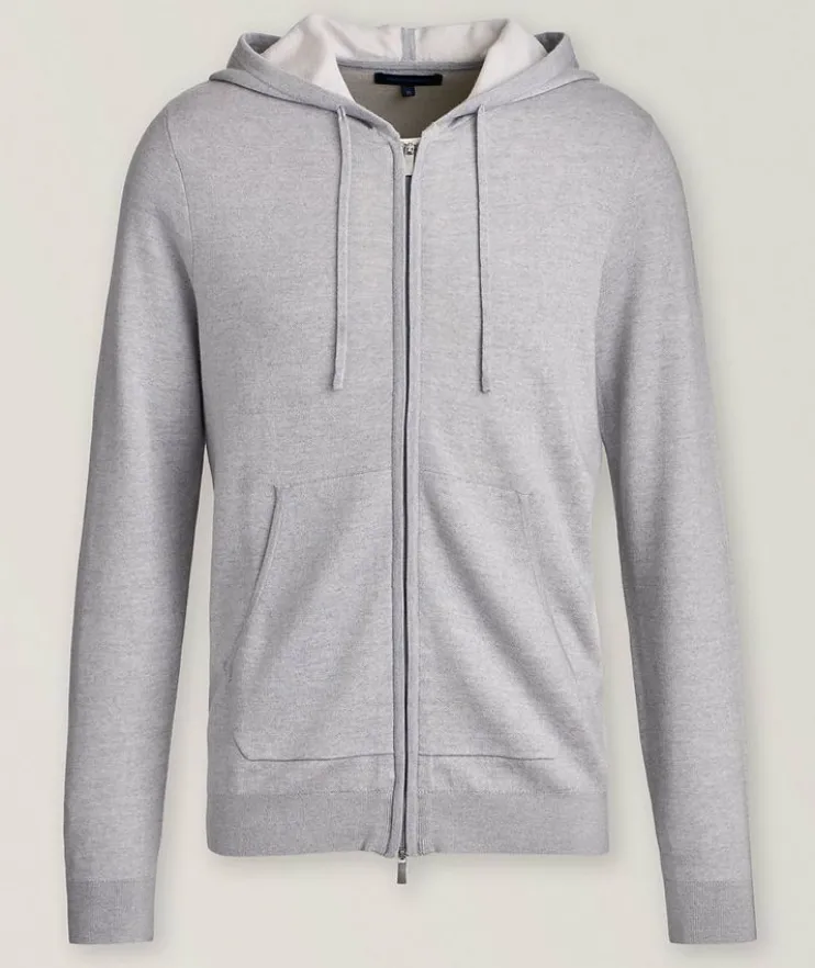 Double Face Full-Zip Hooded Sweater