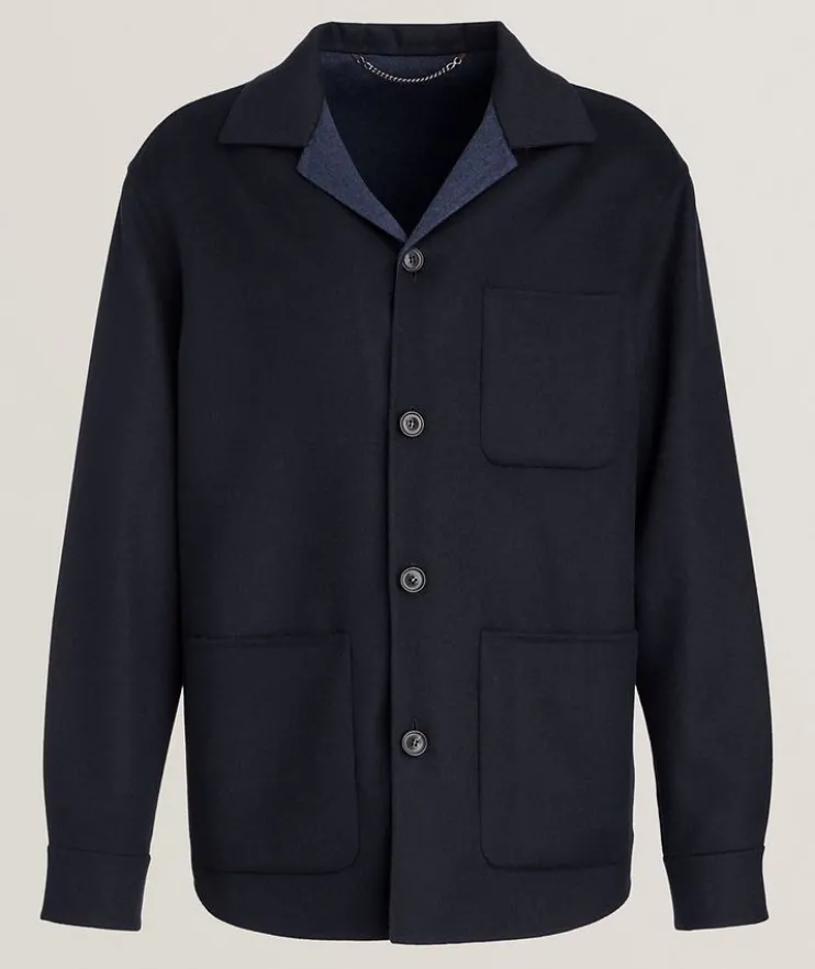 Double Monochrome Wool Overshirt
