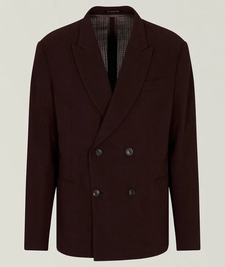 Double-Breasted Peak Sport Jacket