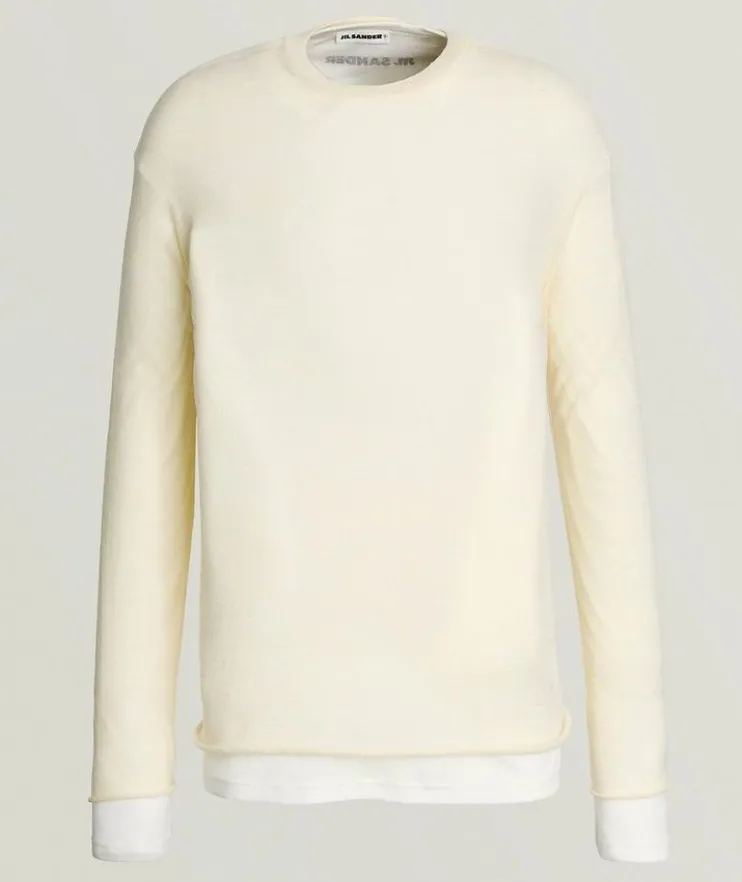 Double-Layer See-Through Logo Sweater
