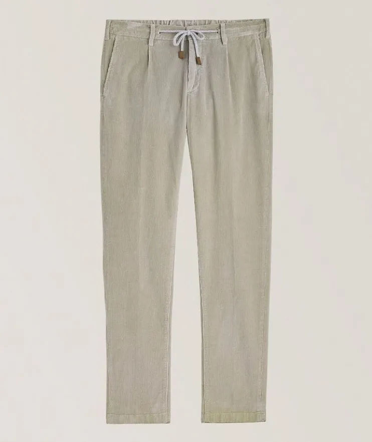 Drawstring Corduroy Pants