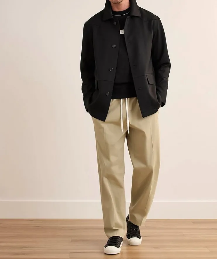 Drawstring Cotton Pants