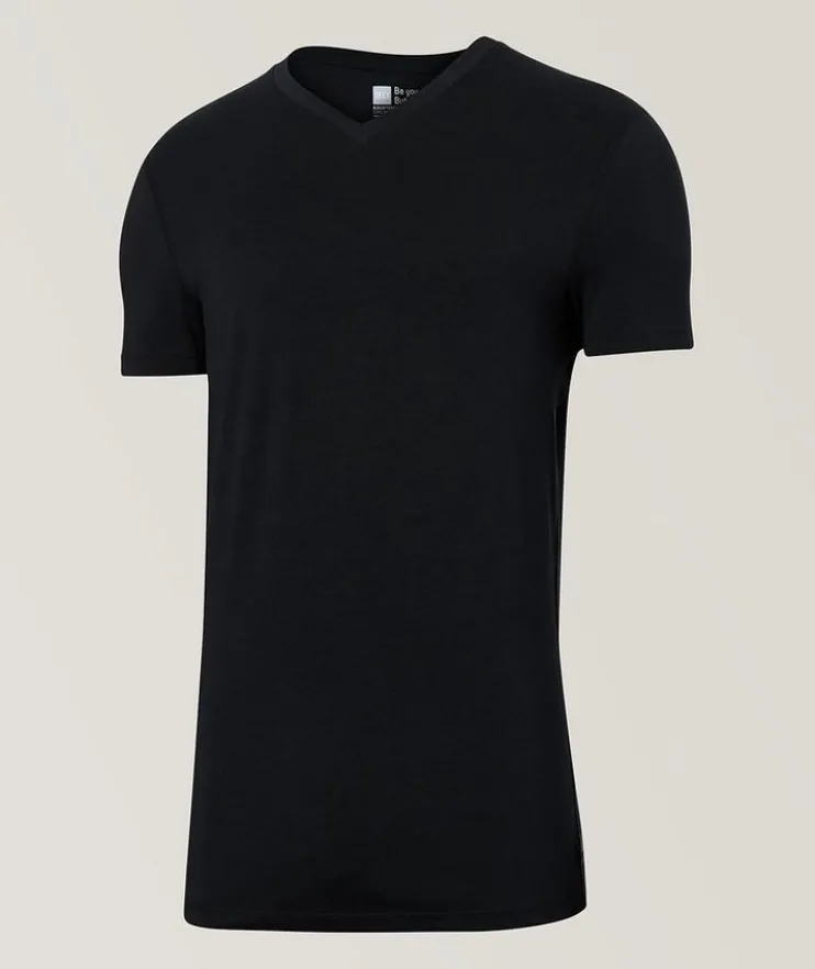 DropTemp Stretch-Cotton V-Neck T-Shirt