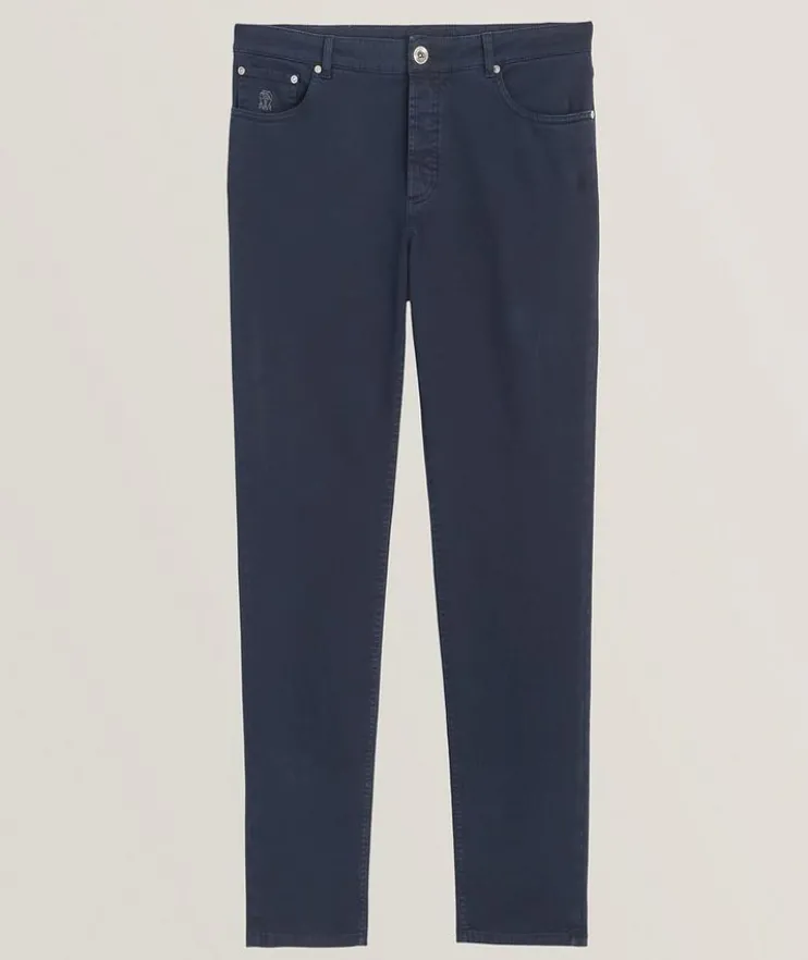 Dyed Five-Pocket Denim Pants