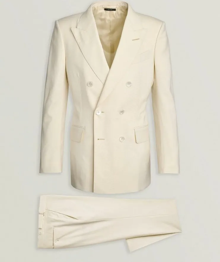 Dyllan Double-Breasted Silk-Wool Suit