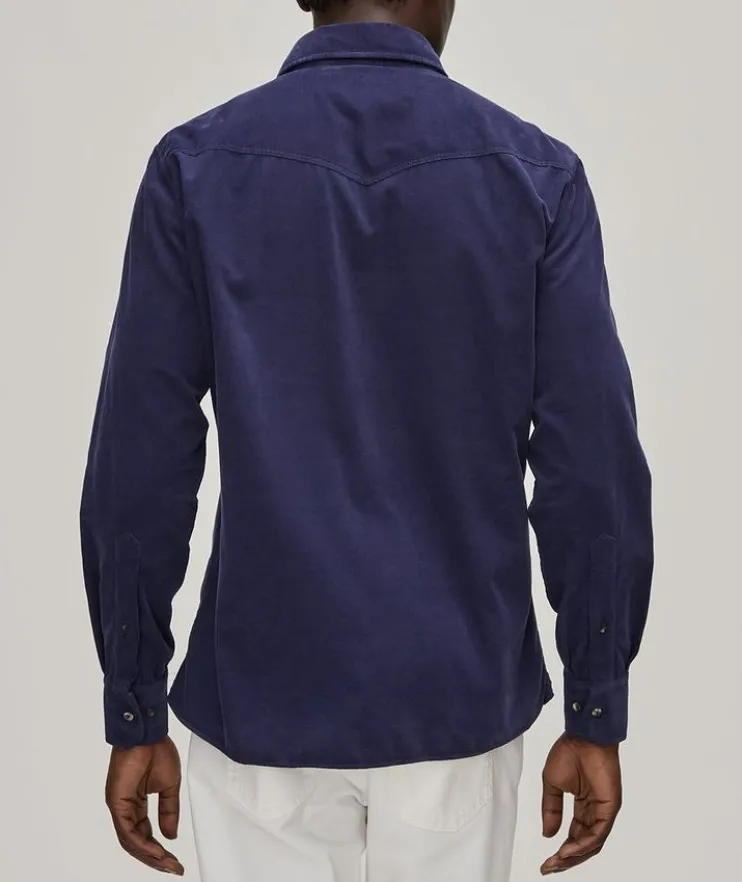 Easy-Fit Cotton Corduroy Western Shirt