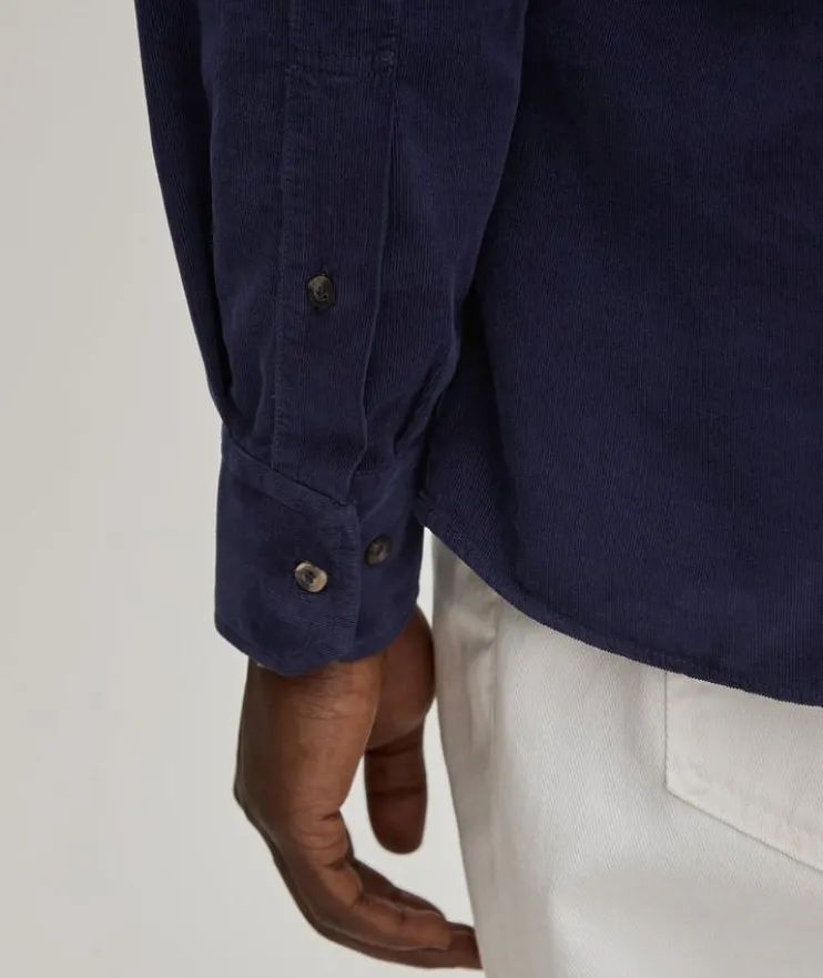 Easy-Fit Cotton Corduroy Western Shirt