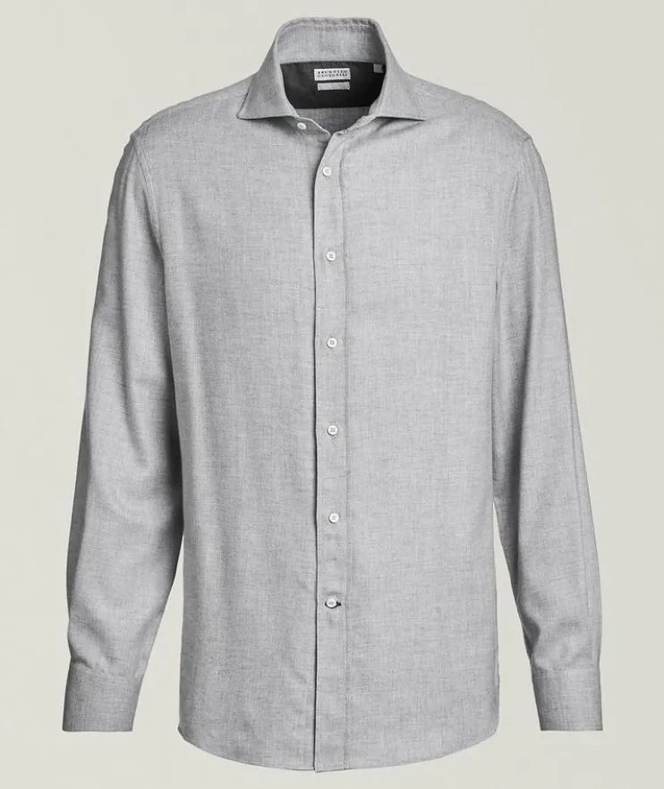 Easy-Fit Herringbone Flannel Shirt