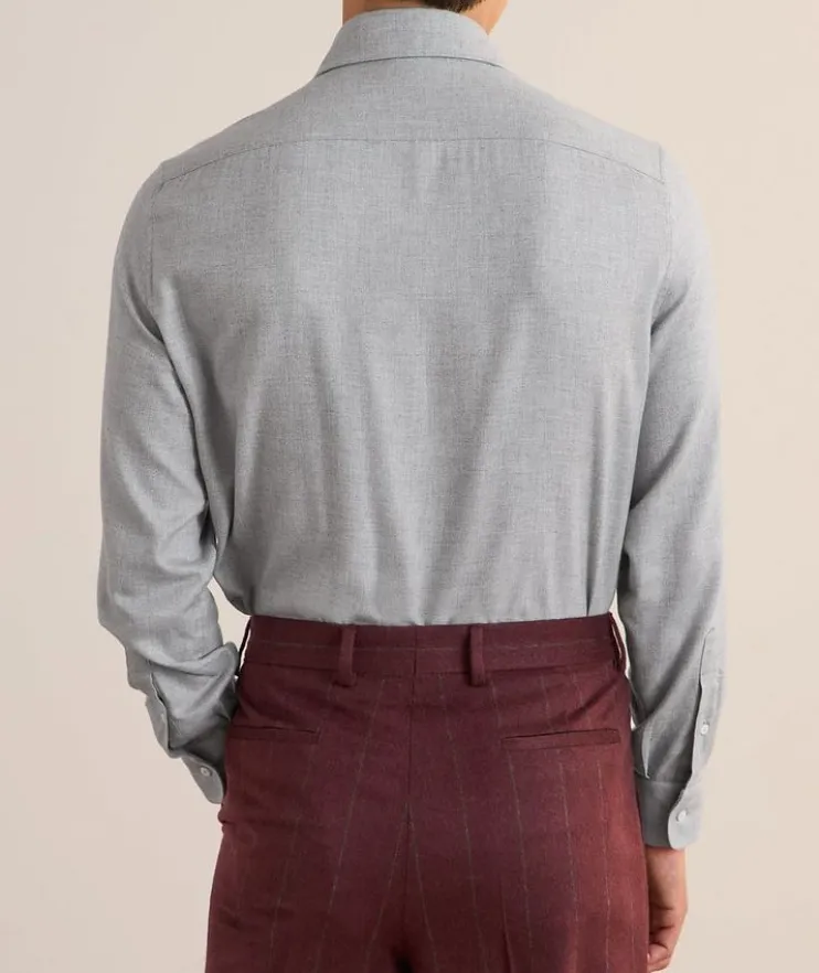 Easy-Fit Herringbone Flannel Shirt