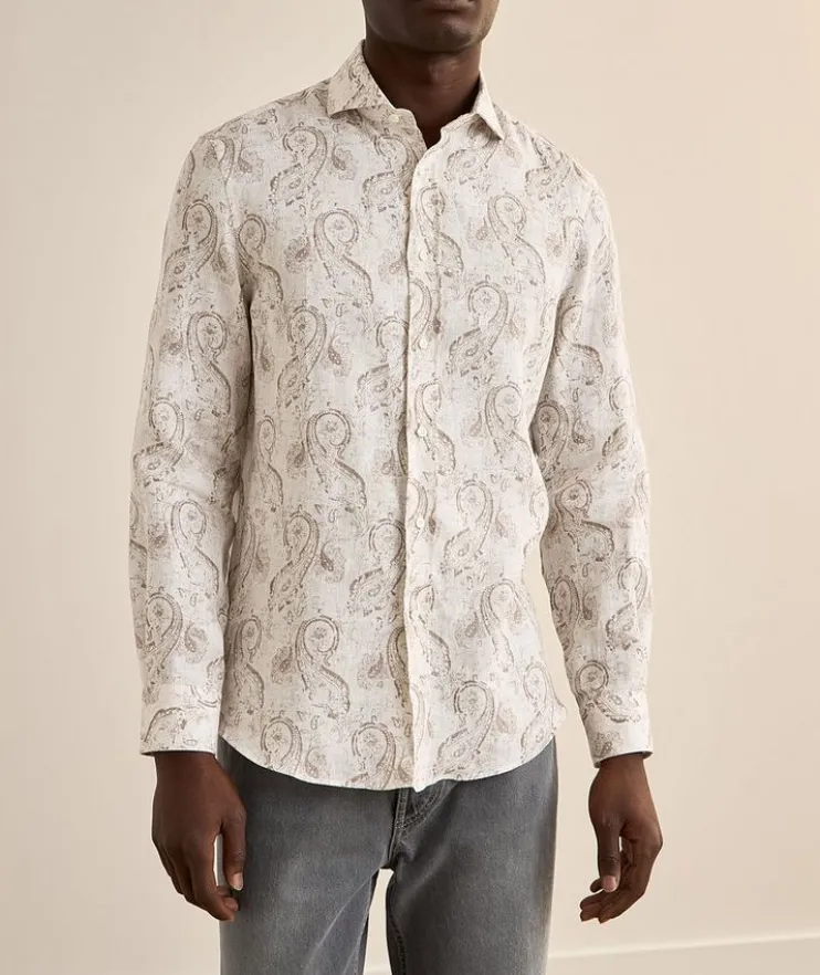 Easy-Fit Paisley Linen Shirt
