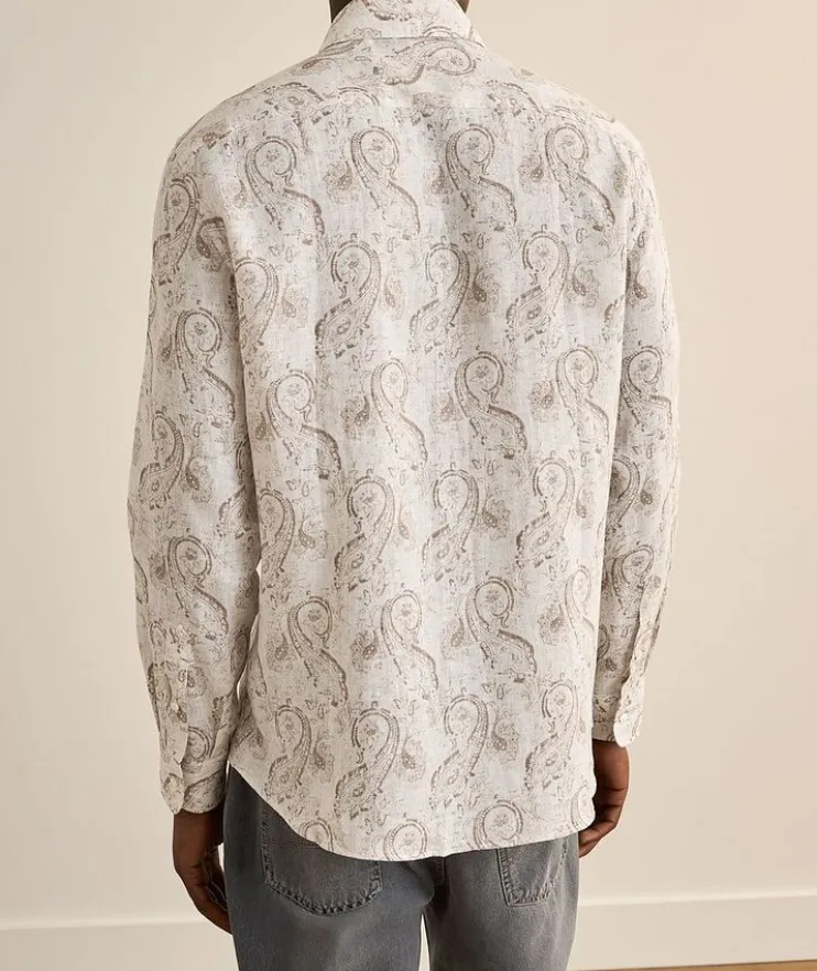 Easy-Fit Paisley Linen Shirt