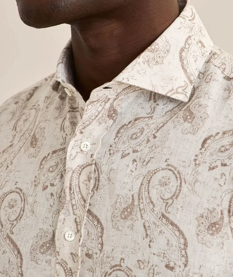 Easy-Fit Paisley Linen Shirt