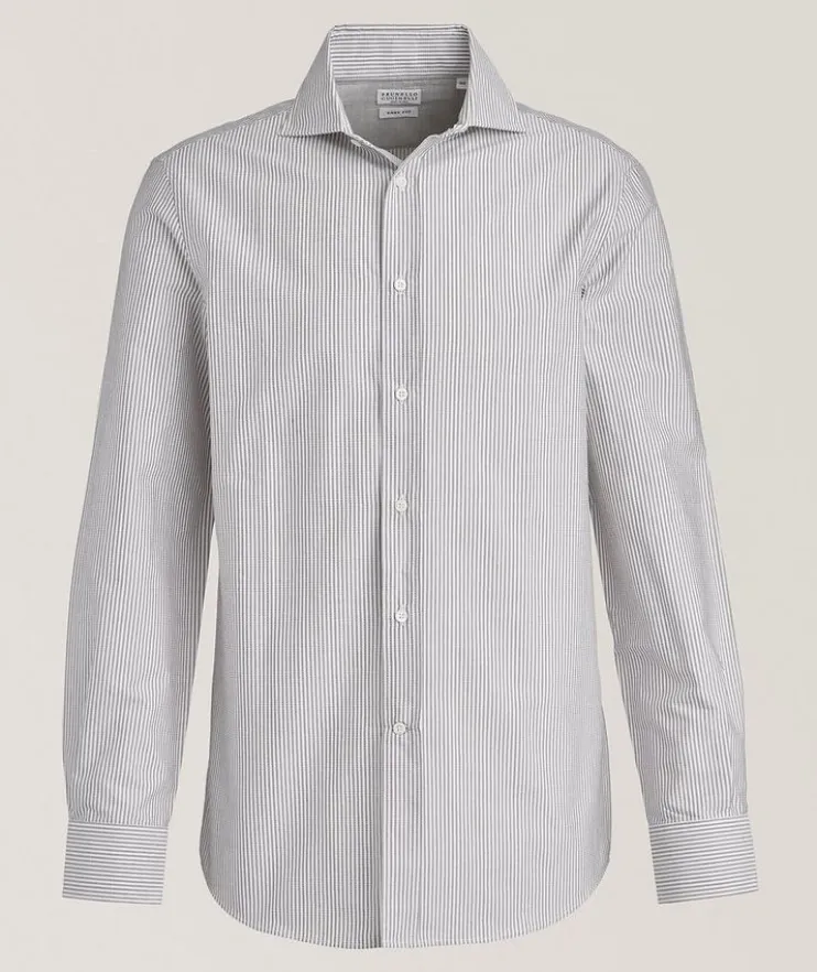 Easy-Fit Striped Sartorial Cotton Shirt