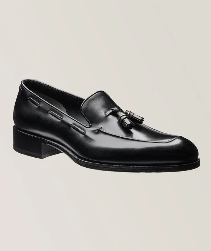 Edgar Polished Leather Tassel Loafers