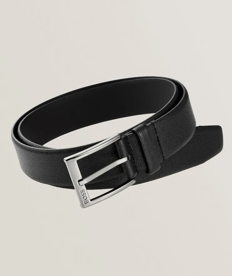 Elloy Grained Leather Belt