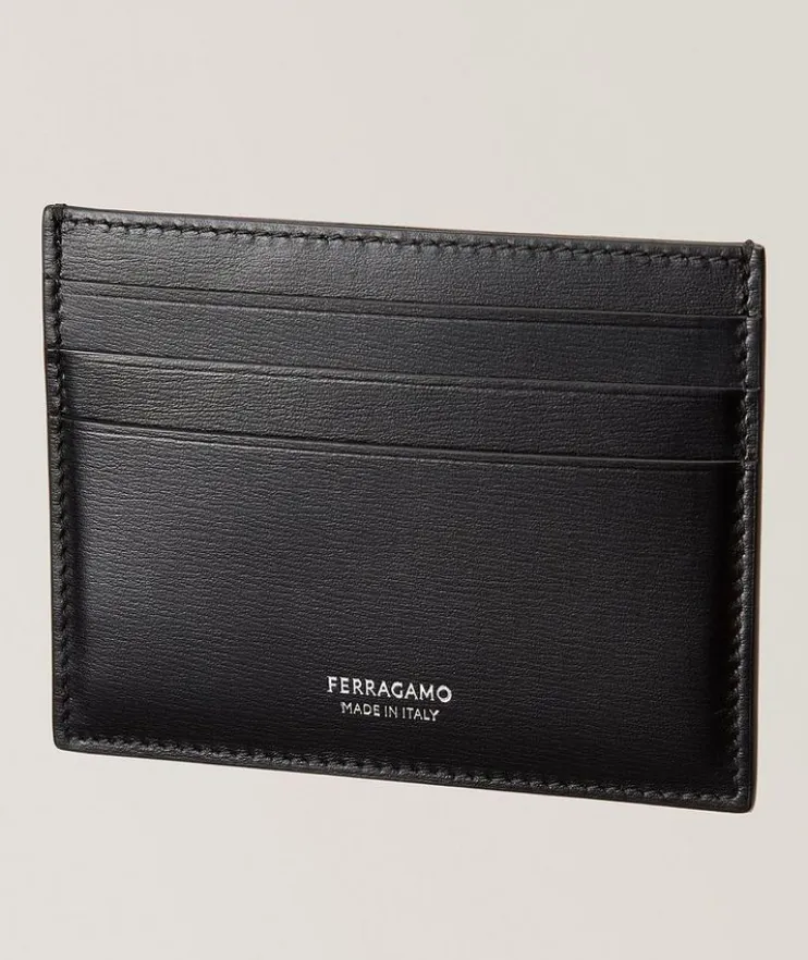 Embossed Logo Leather Cardholder