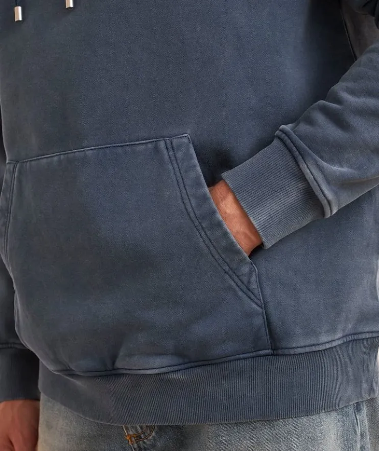 Embroidered Logo Cotton Hooded Sweater