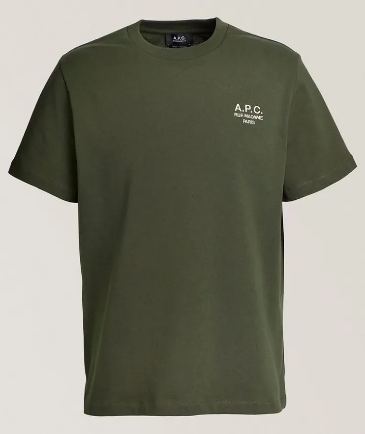 Embroidered Logo Cotton T-Shirt