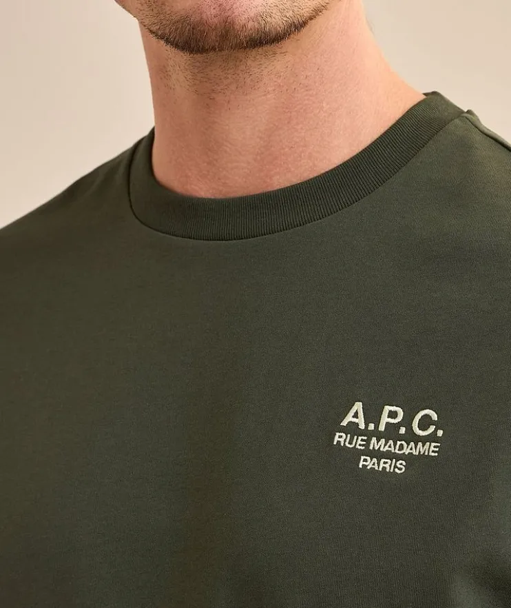 Embroidered Logo Cotton T-Shirt