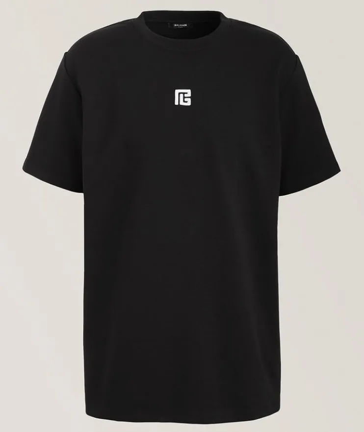 Embroidered Logo Cotton-Blend T-Shirt