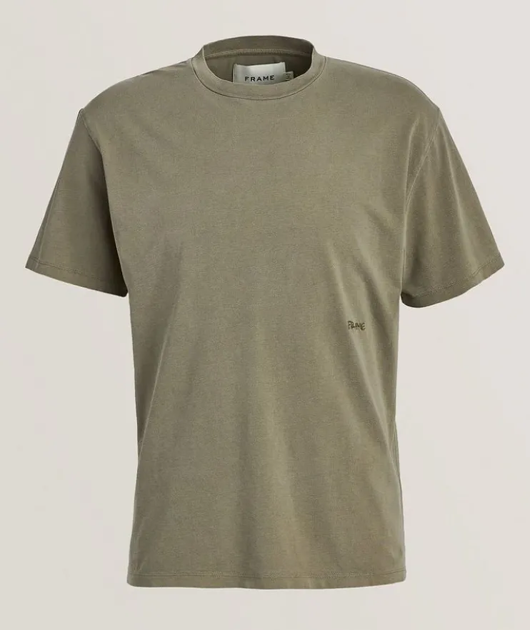 Embroidered Logo Cotton T-Shirt