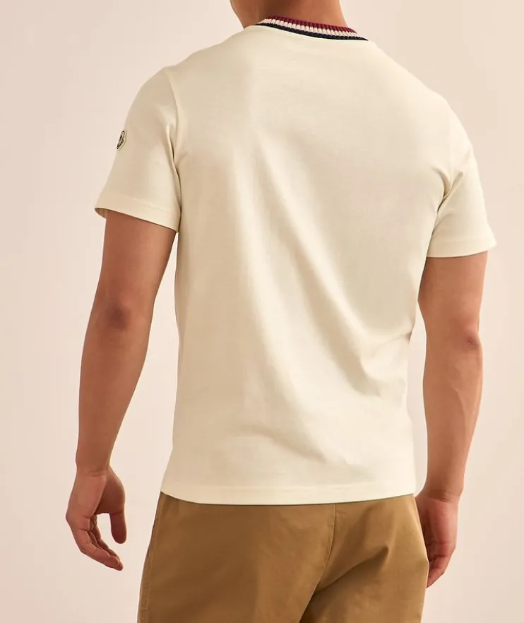 Embroidered Logo Cotton Crewneck T-Shirt