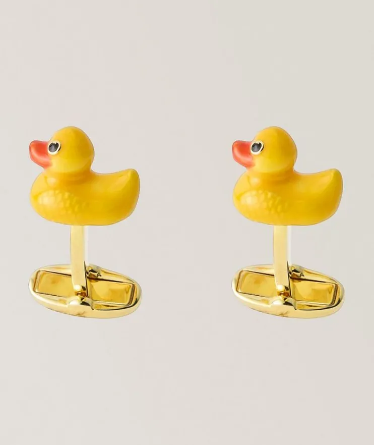 Enamel Duck Cufflinks