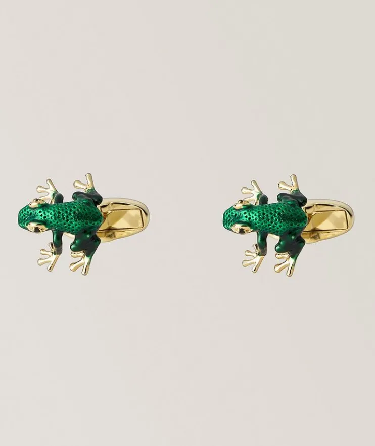 Enamel Frog Cufflinks